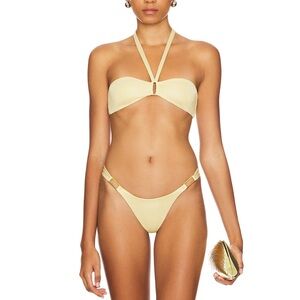 Camila Coelho Gold Bikini Set